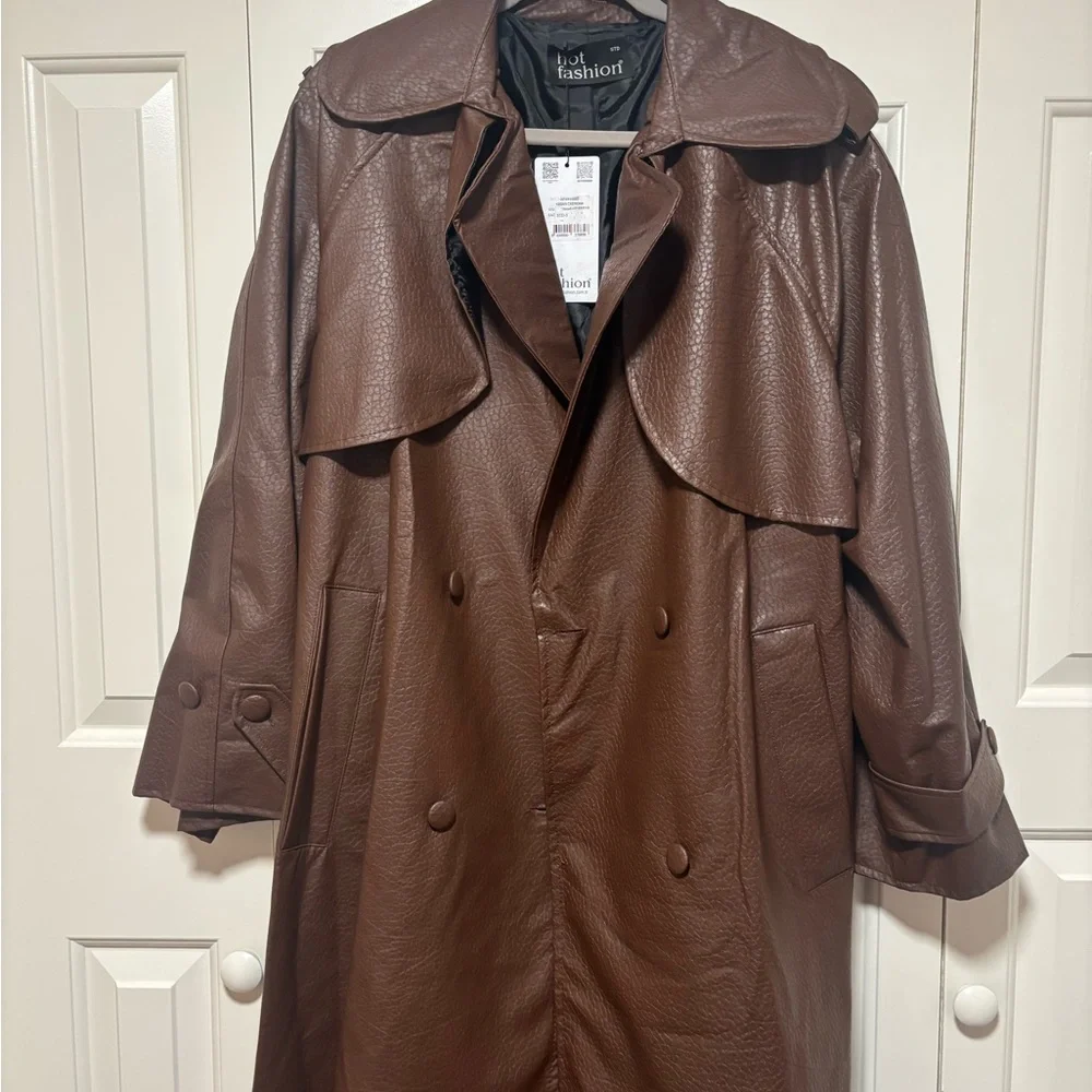 Chocolate Brown Trench Coat - Picture 10 of 16